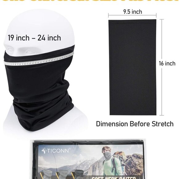 Neck Gaiter Face Cover Scarf, Breathable Sun & Wind-proof for Skiing Fishing Hik - Picture 7 of 8